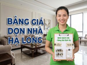 Bảng giá dọn nhà Hạ Long chi tiết và cập nhật mới nhất từ thương hiệu Nhà Sạch 24h.