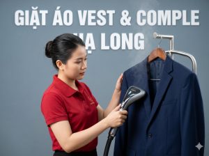 Dịch vụ giặt áo vest Hạ Long chuyên nghiệp giúp làm sạch sâu, giữ chuẩn form dáng và nếp ly tại tiệm Giặt sấy Hoàn Mỹ.