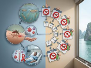 Thực hiện phun thuốc muỗi tại nhà để phòng chống sốt xuất huyết