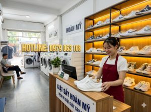 Không gian tiệm giặt giày ở Hạ Long uy tín của Giặt sấy Hoàn Mỹ, liên hệ ngay Hotline 0979 063 108.